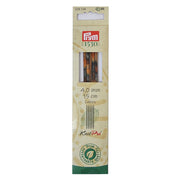 Kousbreinaadeln CUBICS NATURAL, 15 cm, 4,0 mm, legno, confezione da 5 pezzi.