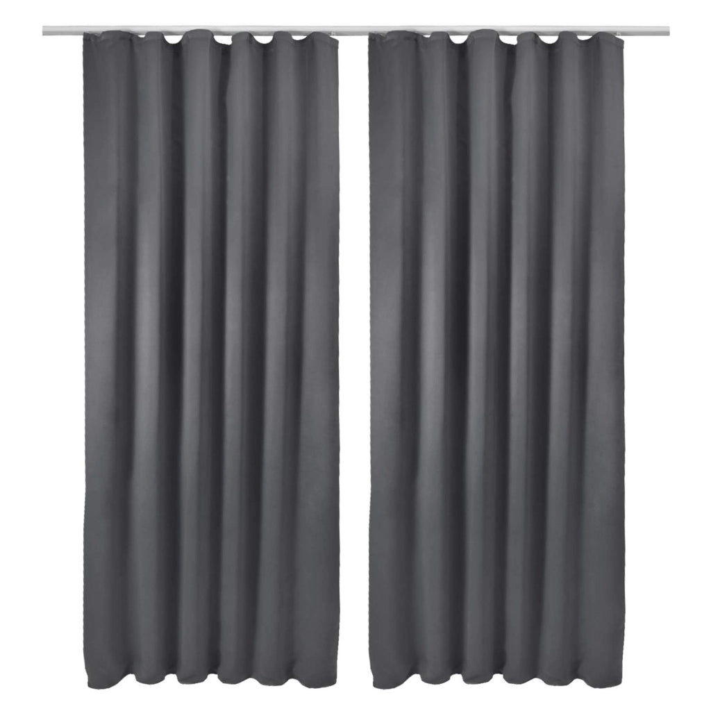 Tende oscuranti, set da 2, 140x245 cm, colore antracite