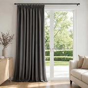 Tenda oscurante con passanti, 140x175 cm, color grigio antracite