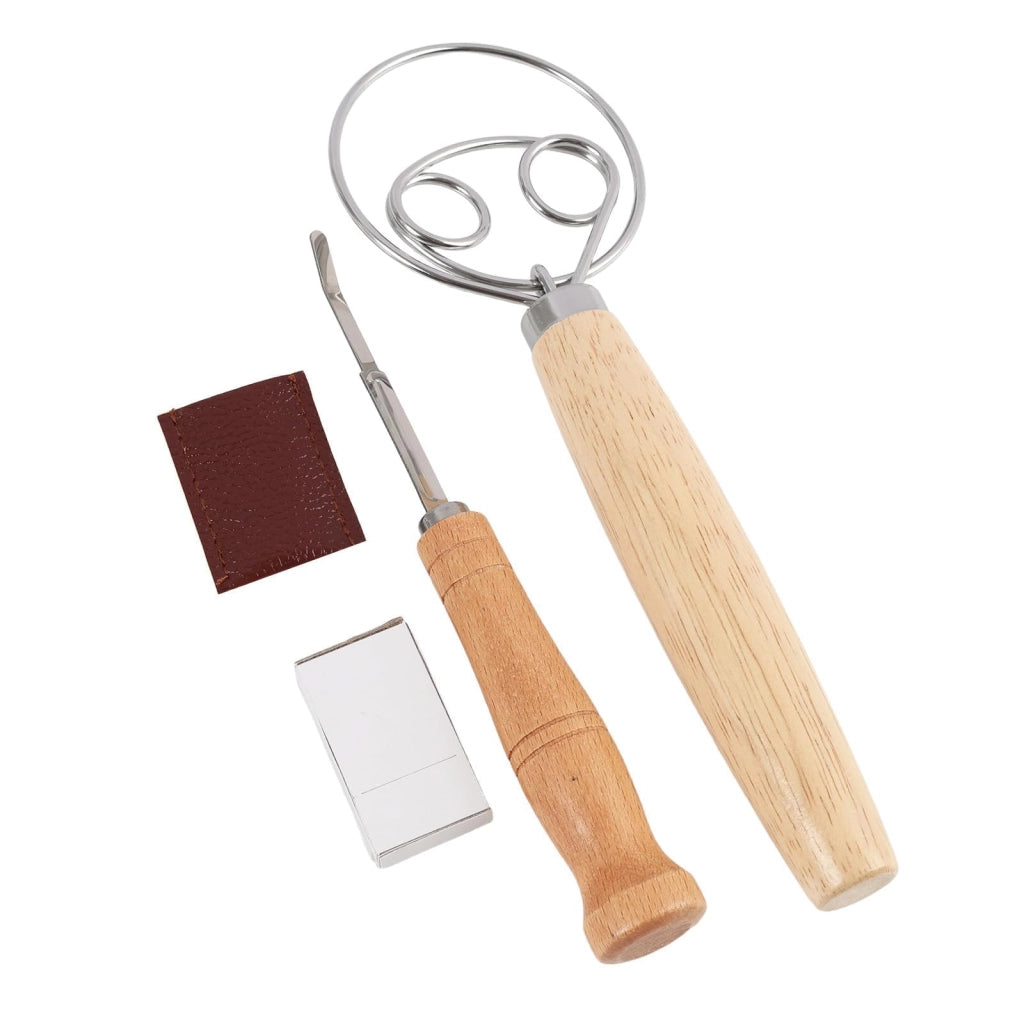 Set di coltelli da panettiere con decorazione della Guardia Danese, 5 lame di ricambio, 24 cm