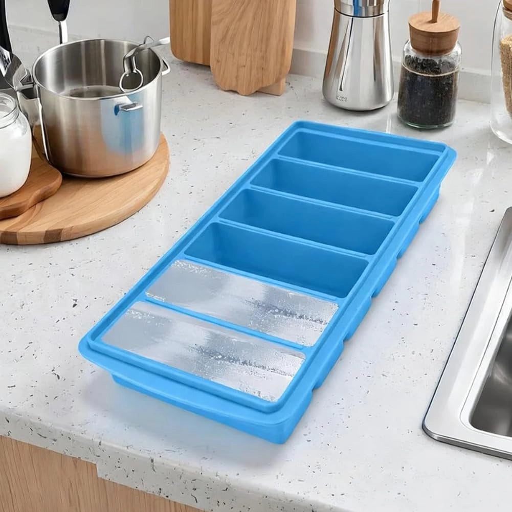 Set di 3 stampi in silicone per brodo, con 6 vani da 120 ml ciascuno, colore blu