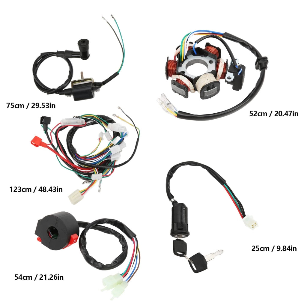 Kit di cablaggio per ATV, completo di statore, CDI, bobina di accensione, 12 pezzi