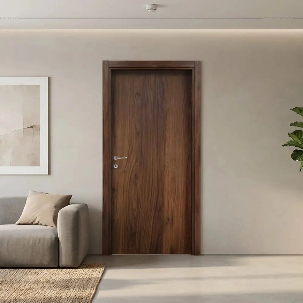 Porta battente da interno noce quercia venatura verticale - 80 x 210 cm