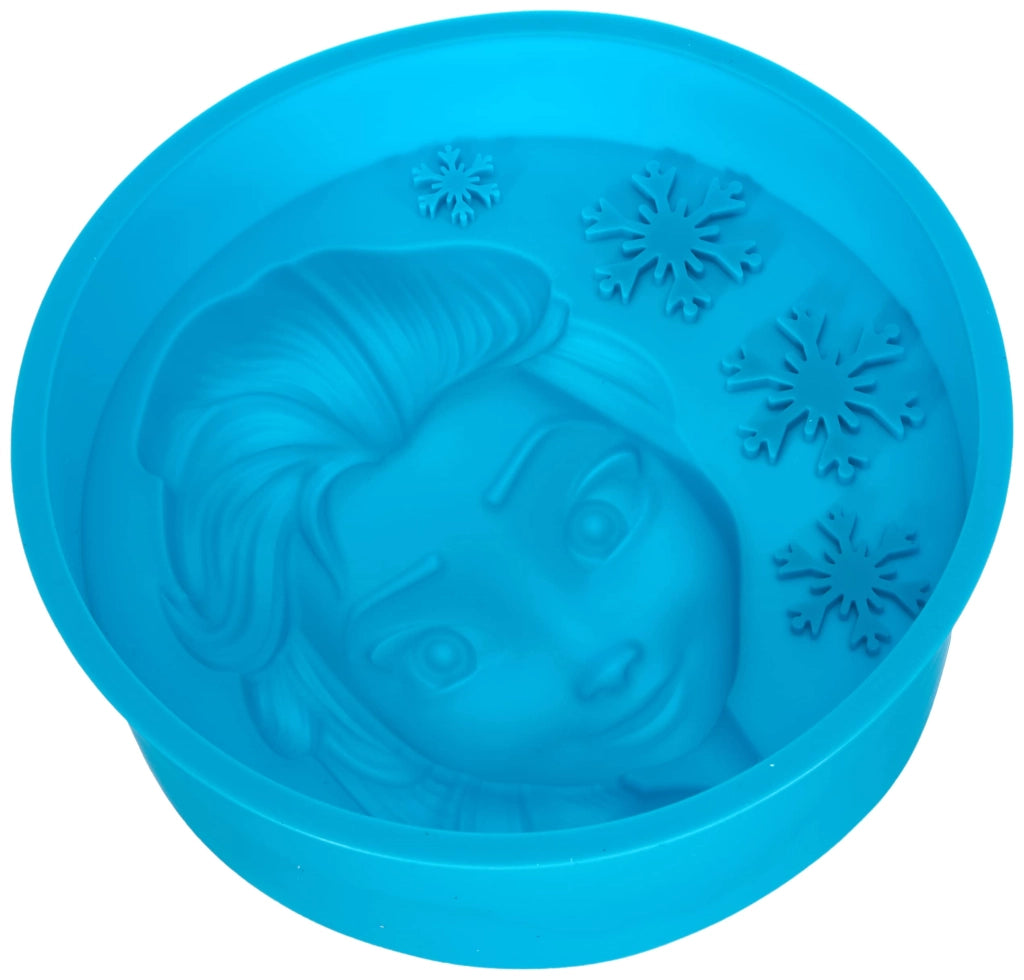 Stampo in silicone a forma di Elsa, colore blu, dimensioni 17 x 17 x 5,5 cm