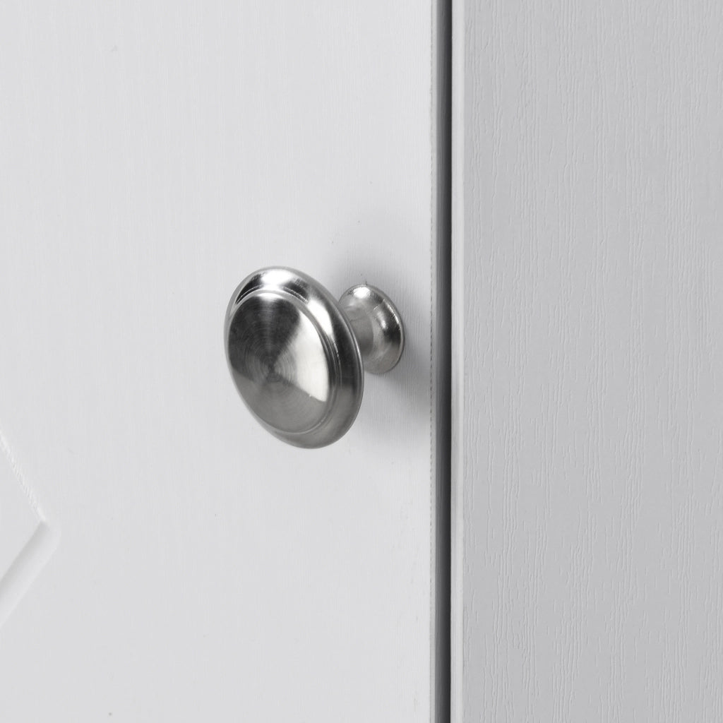 Mobile da bagno angolare in truciolare bianco con vano chiuso e ripiani aperti design moderno salvaspazio