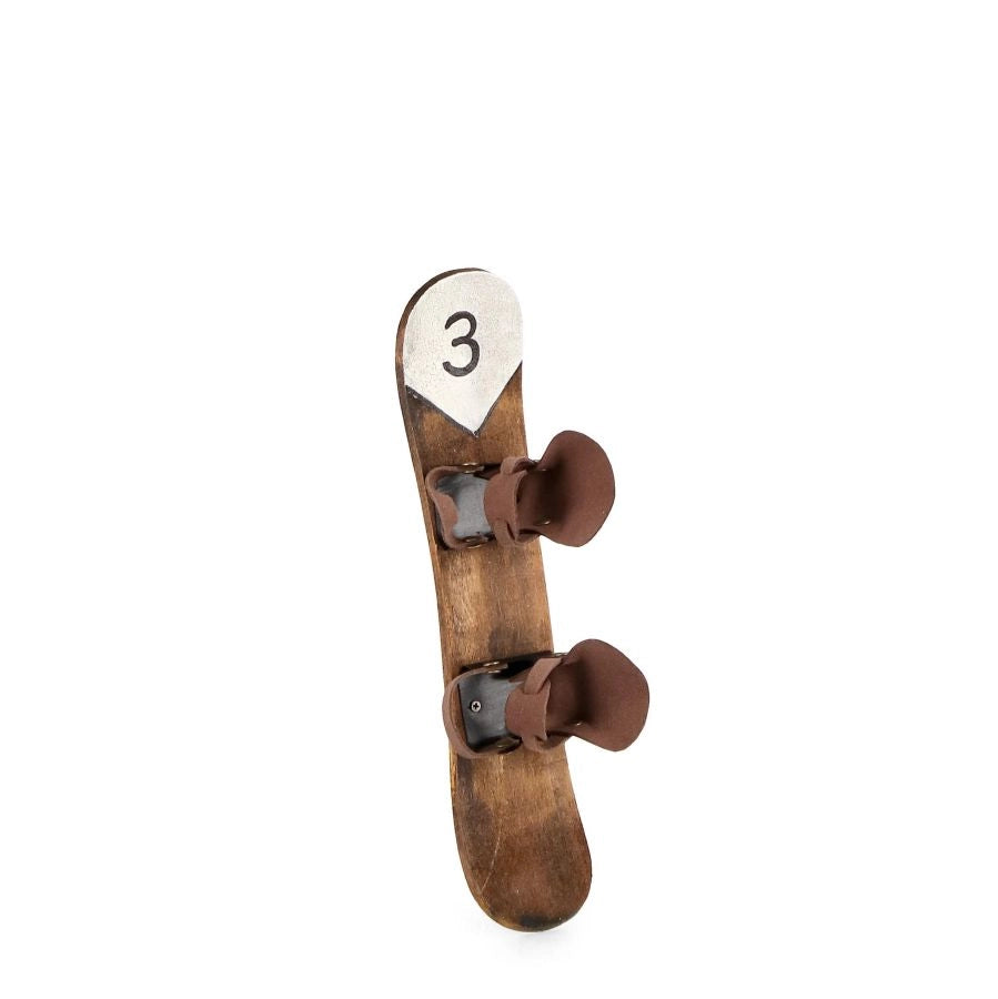 DECORAZIONE SNOWBOARD LEGNO NATURALE ARREDAMENTO BAITA INVERNALE ALPBAC BIZZOTTO