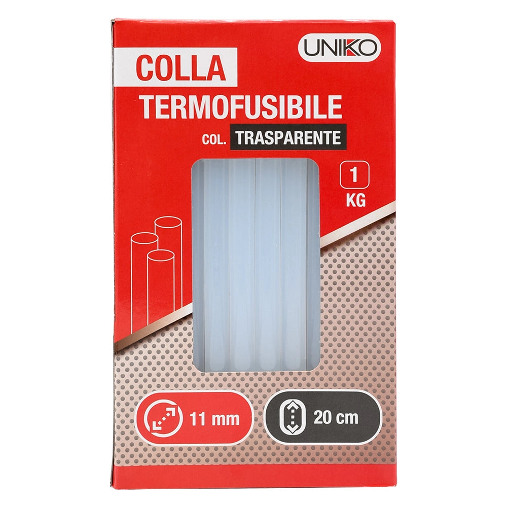 COLLA TERMOFUSIBILE 'UNK' mm 200 - d. mm 11,2 - trasparente kg 1