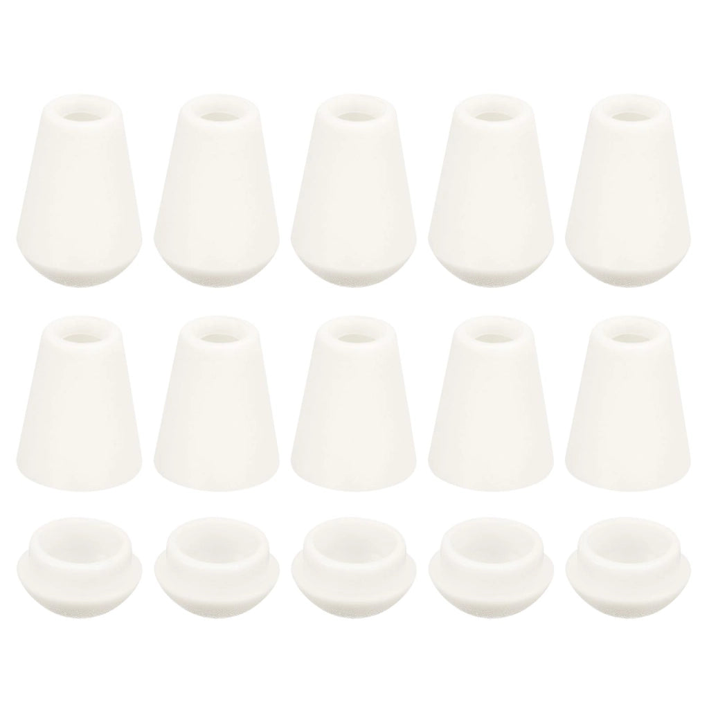 Copricavi in plastica, 16 pezzi, colore bianco, dimensioni 12x19 mm