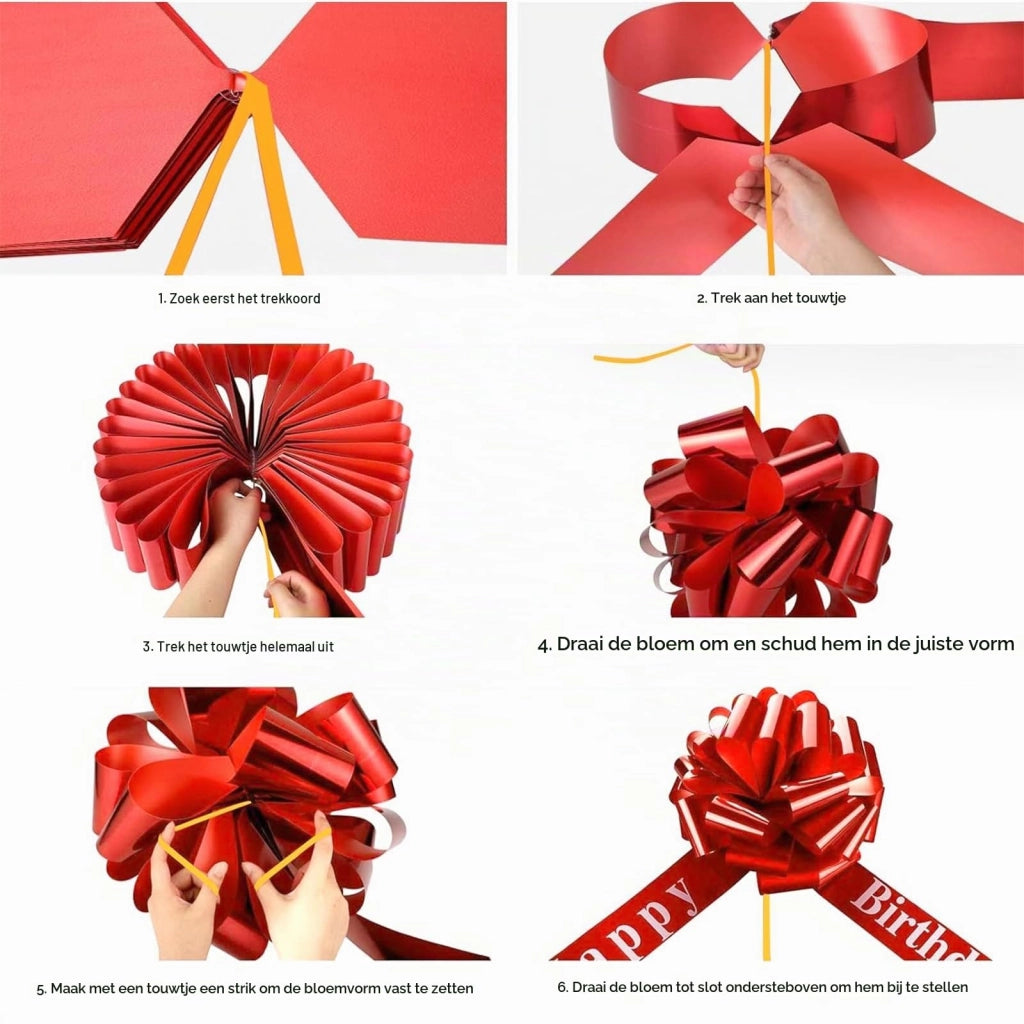 Nastro decorativo rosso da 58 cm per auto, biciclette e decorazioni