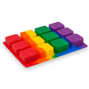 Stampo per cubetti di ghiaccio in silicone arcobaleno per 12 cubetti – circa 17 x 14 x 2 cm