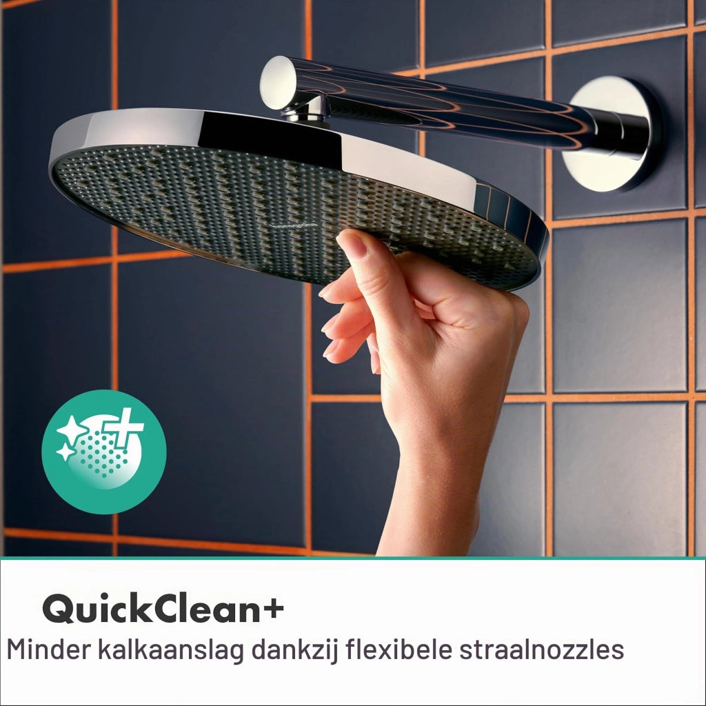 Doccia a soffitto Activera S, 240 mm, soffione a pioggia, cromo, tecnologia EcoSmart+
