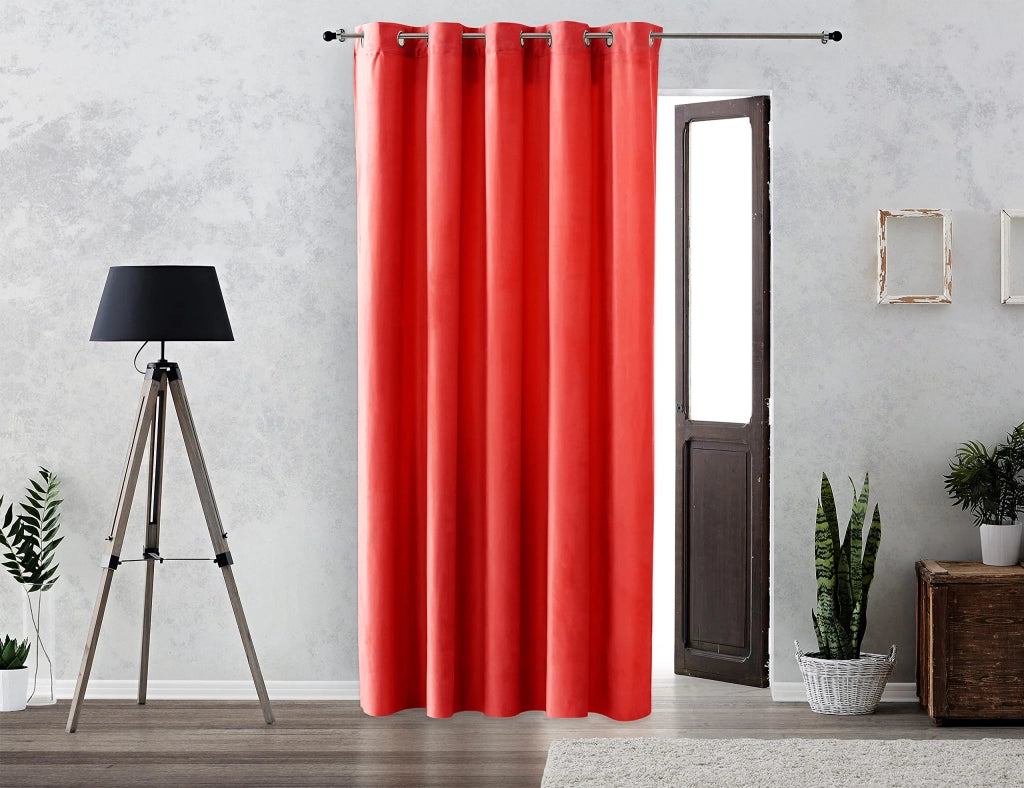 Tenda oscurante con passanti, colore rosso, 250x260 cm, 1 pezzo