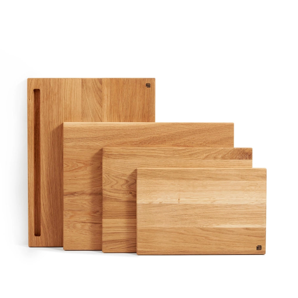 Tagliere in quercia, 40 x 30 cm, rettangolare, con supporto per tablet