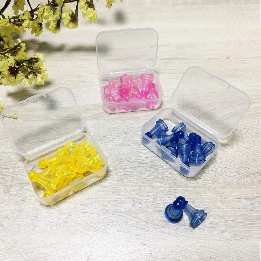 18 scatole portaoggetti trasparenti in plastica con coperchio a ribalta, 3 dimensioni, contenitori per gioielli, piccoli oggetti, carte, accessori, paillettes