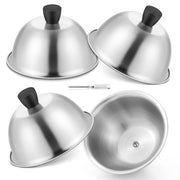 Set di 4 pinze per hamburger, in acciaio inossidabile, dimensioni 15,2 x 9,6 cm, adatte al lavaggio in lavastoviglie