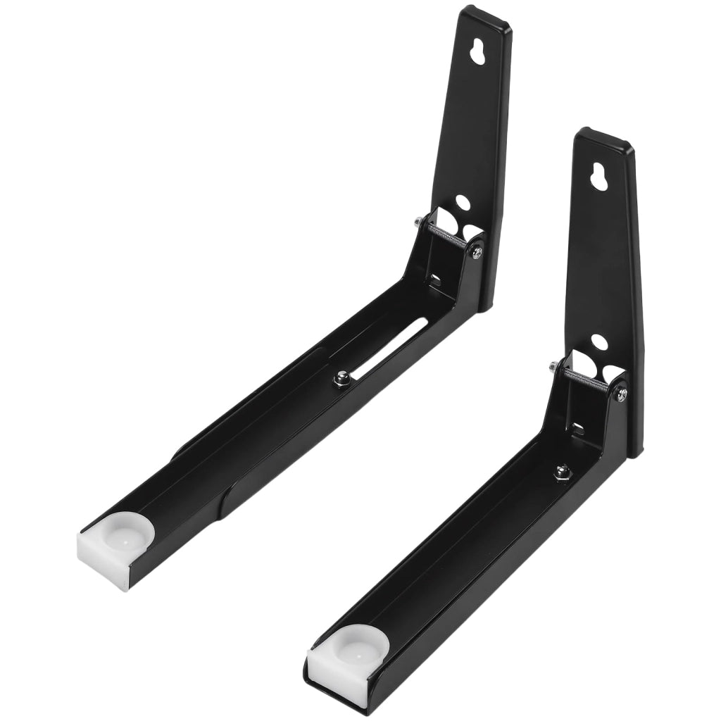 Supporto per magnetron, confezione da 2, lunghezza da 23,5 a 40 cm, colore nero, da montare a parete