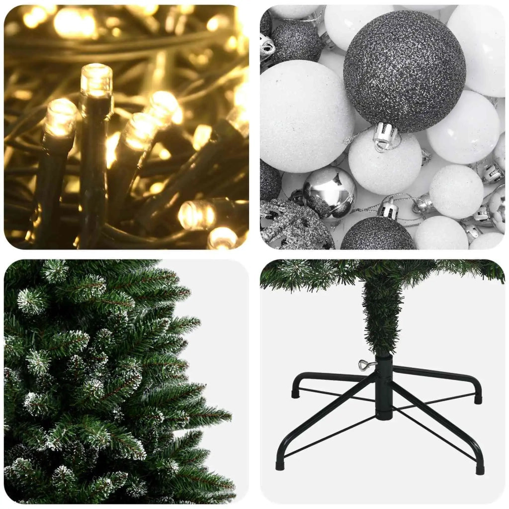 Albero di Natale Artificiale con Palline 210 cm 300 LED 3467267