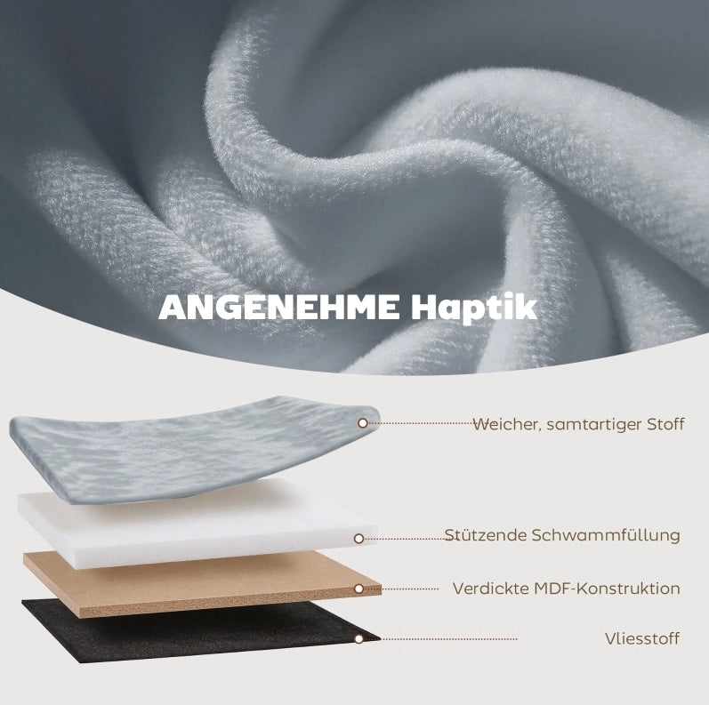 Panca contenitore pieghevole in grigio scuro, 76 x 38 x 35 cm