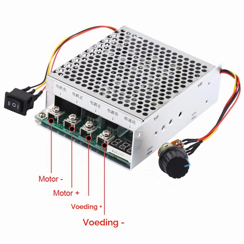 Regolatore per motori DC, 10-55V, 100A, con display digitale PWM