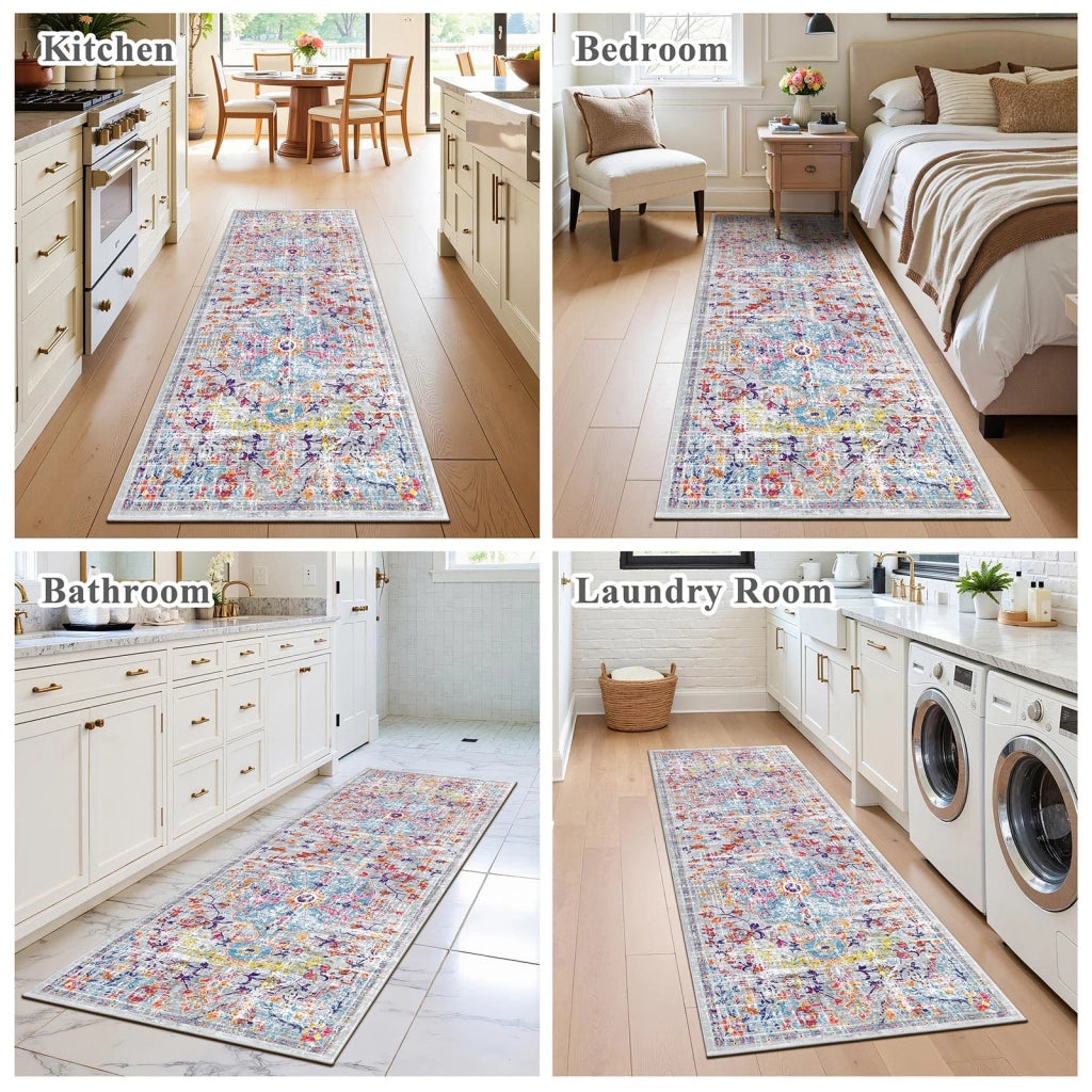 Tappeto boho, antiscivolo, lavabile, 80 x 200 cm