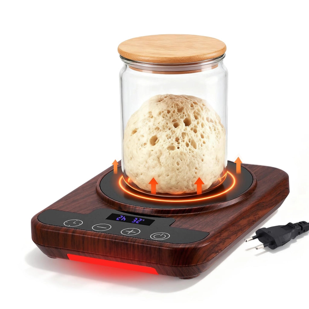 Riscaldatore per lievito madre, da 21 a 38 °C, con timer, superficie riscaldante di 11,5 cm