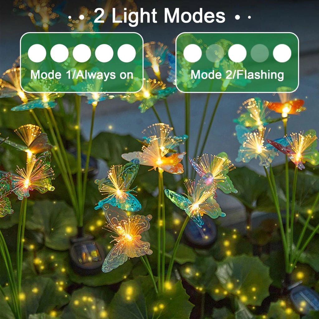 Set di 2 lanterne solari a forma di medusa, con 16 LED, impermeabili, per l'uso in giardino