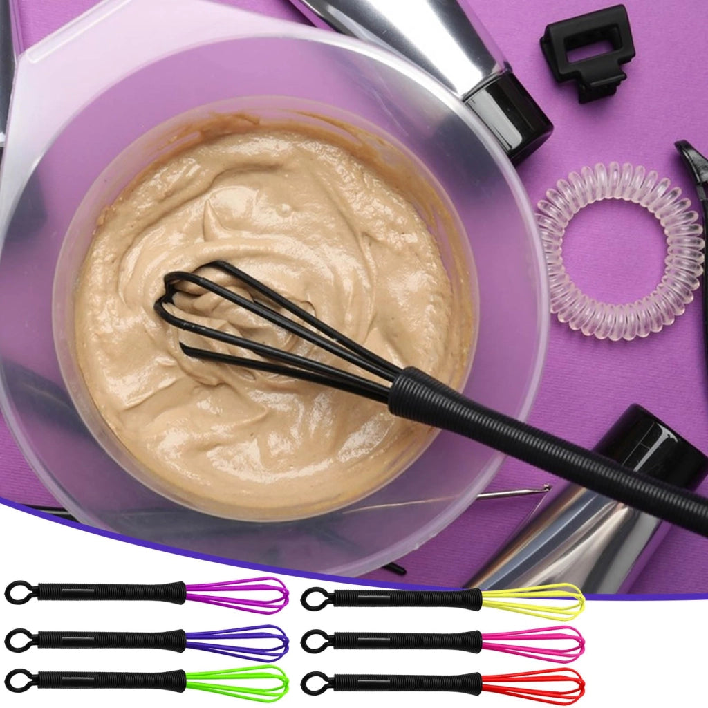 Set di fruste mini, 7 pezzi, in plastica, colorate, 18 cm