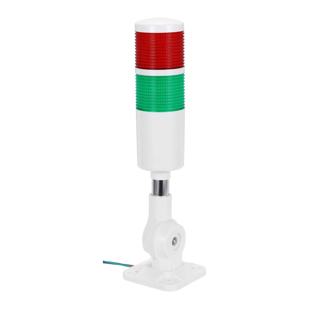 Segnalatore luminoso a LED a due strati con clacson, 12-24V, bianco