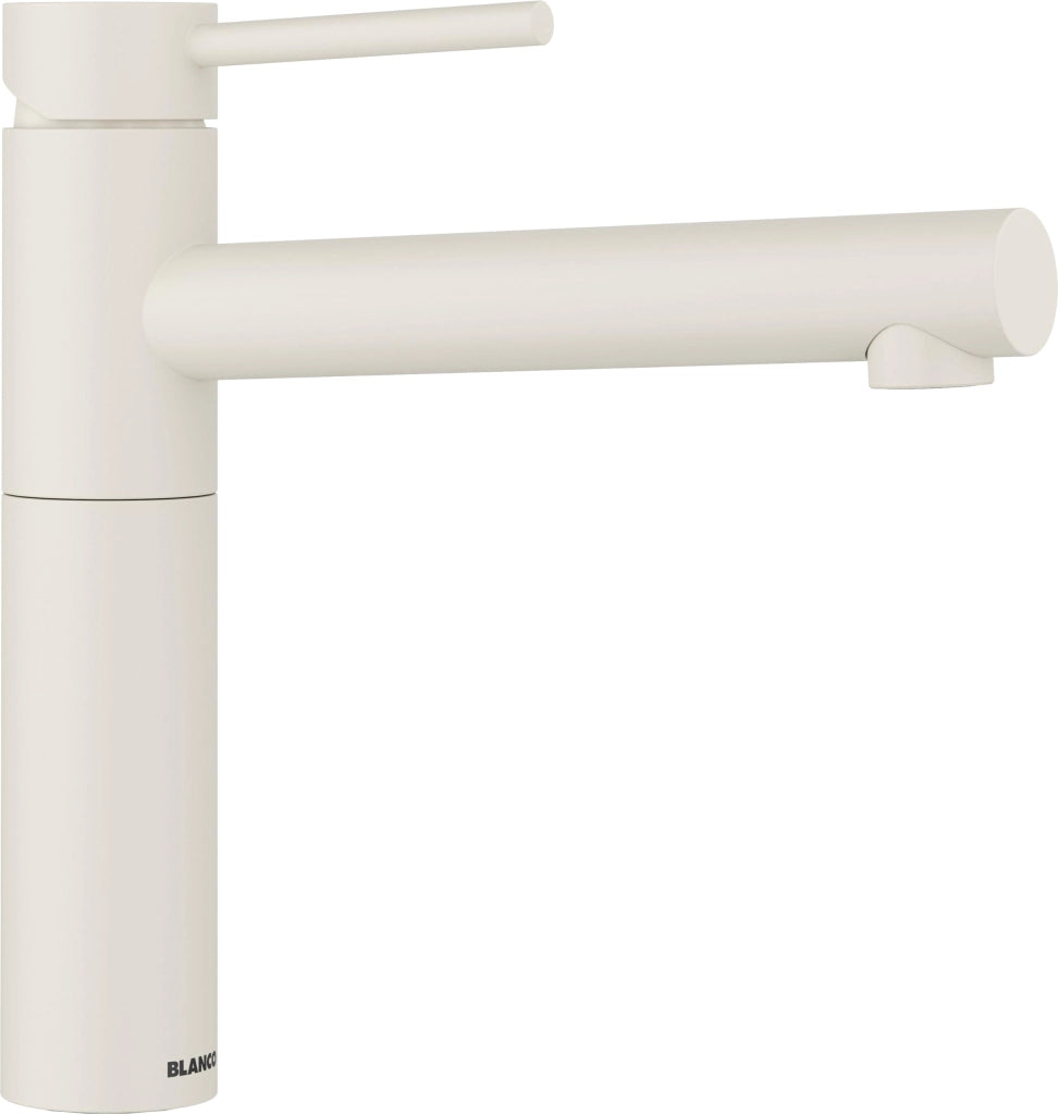 Miscelatore monocomando in acciaio inossidabile, finitura bianco opaco, alta pressione, girevole a 360°