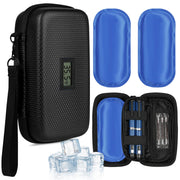 Borsa termica da viaggio per insulina, borsa frigo con termometro (Fahrenheit), organizer per farmaci refrigerati con 2 accumulatori di freddo, certificata TSA