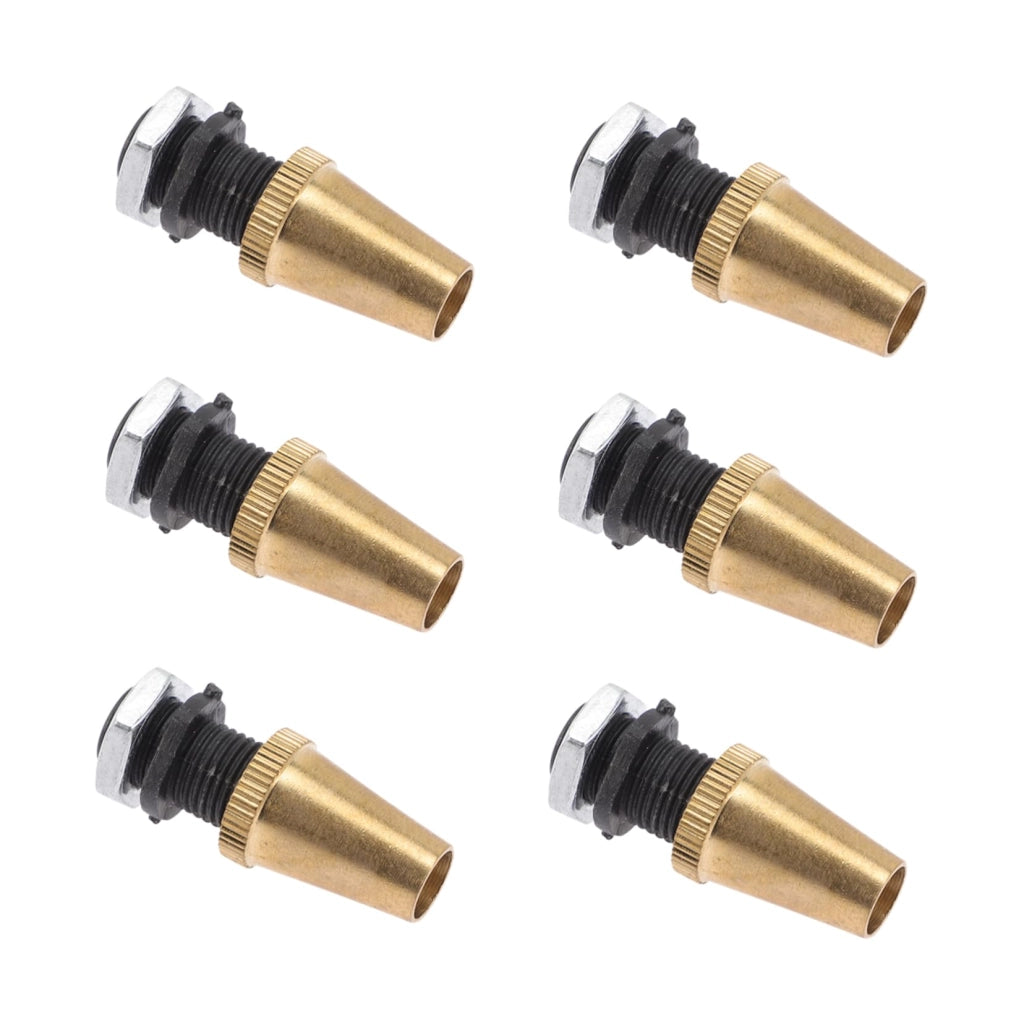 Raccordi per cavi M10, confezione da 6 pezzi, in ottone, placcati in oro, dimensioni 3x1,4x1,4 cm