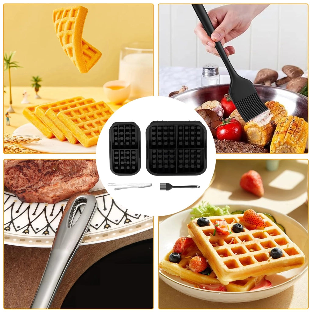 Set di 2 stampi in silicone per waffle, compatibili con Philips Airfryer 3000