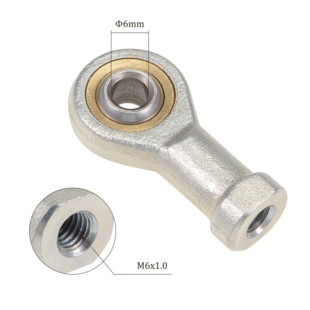 4 Cuscinetti a sfera M6x1,0, filettatura sinistra, foro di 6 mm