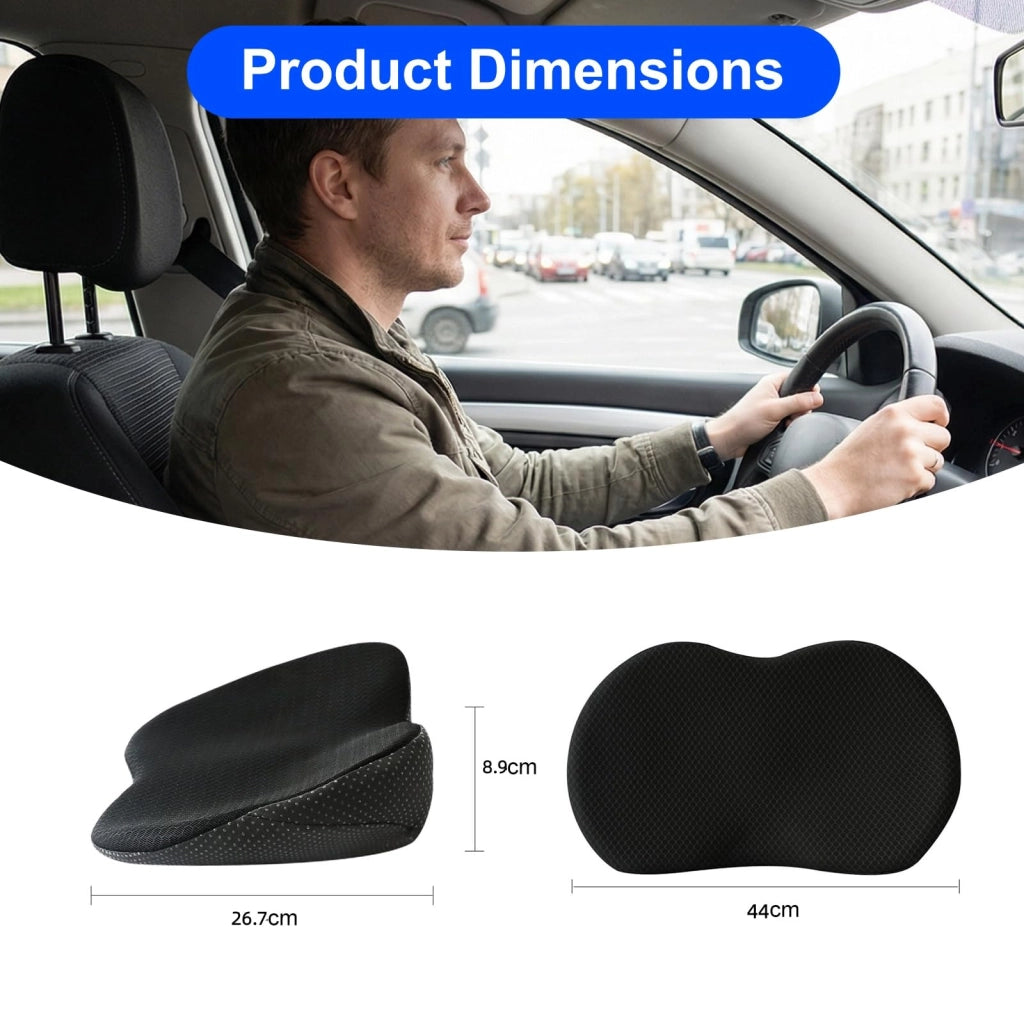 Cuscino per auto, rialzo per auto adulti, cuscino lombare