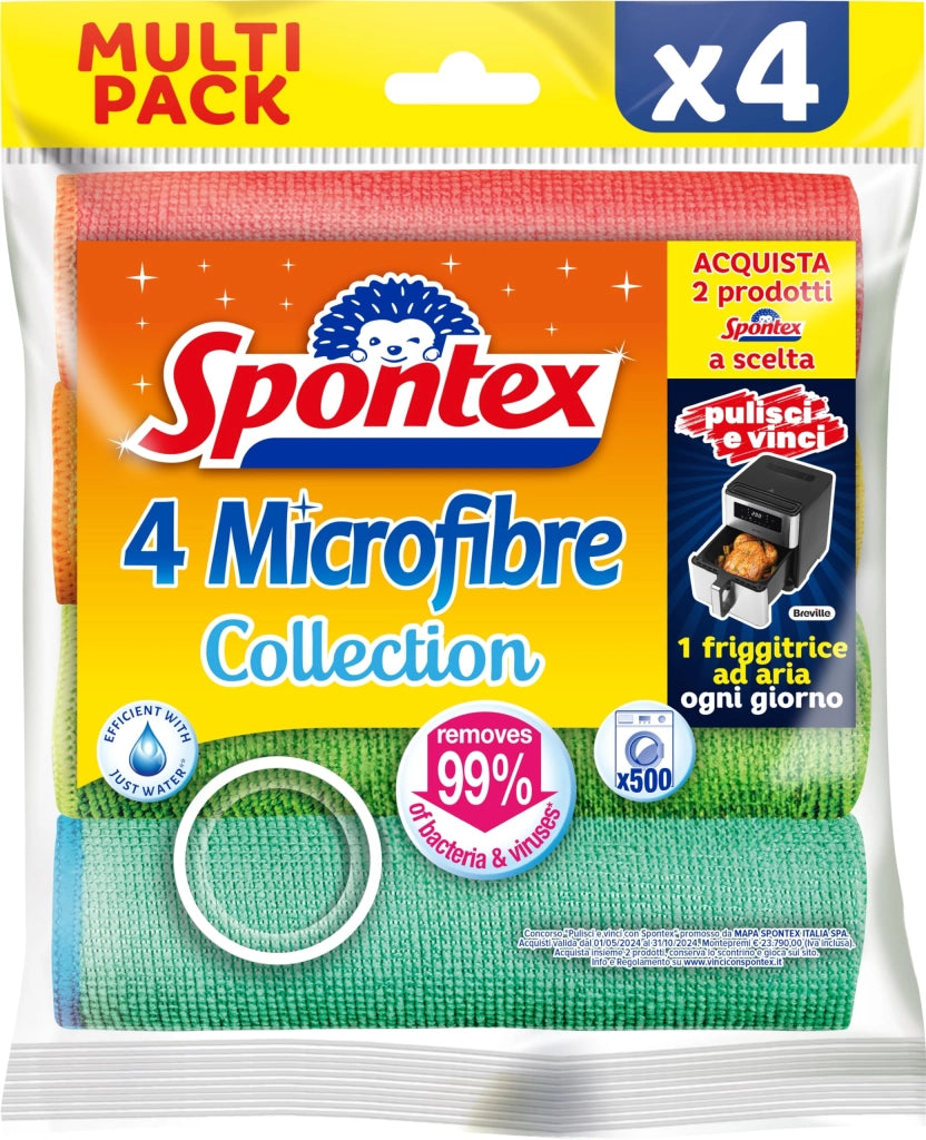 4 panni in microfibra per la pulizia, altamente assorbenti, dimensioni 30x30 cm