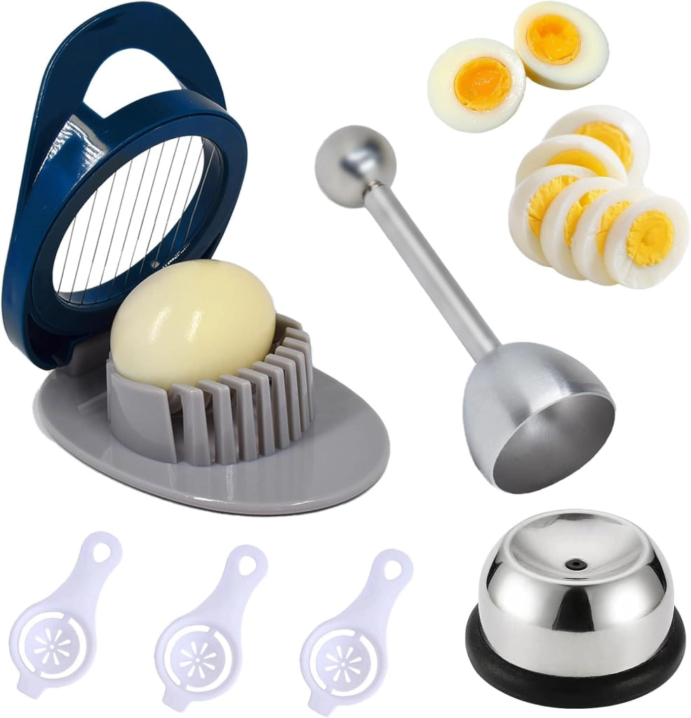 Set di accessori per uova, 6 pezzi, in acciaio inossidabile, multifunzione
