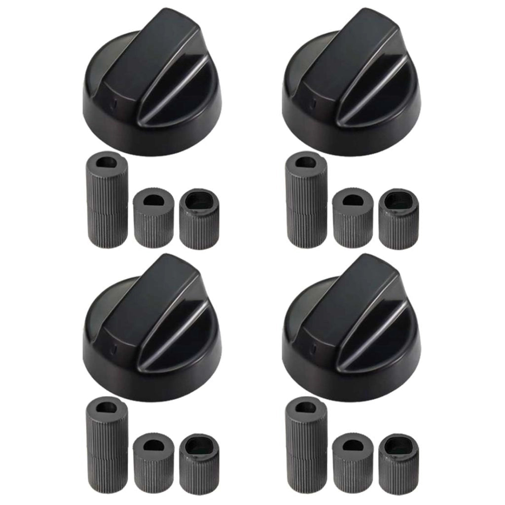 Set di manopole, 4 pezzi, universali, con adattatori, colore nero