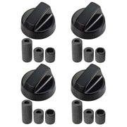 Set di manopole, 4 pezzi, universali, con adattatori, colore nero