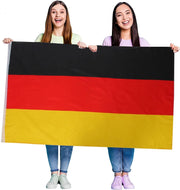 Bandiera tedesca con occhielli, 152 x 91 cm, ideale per eventi sportivi e feste