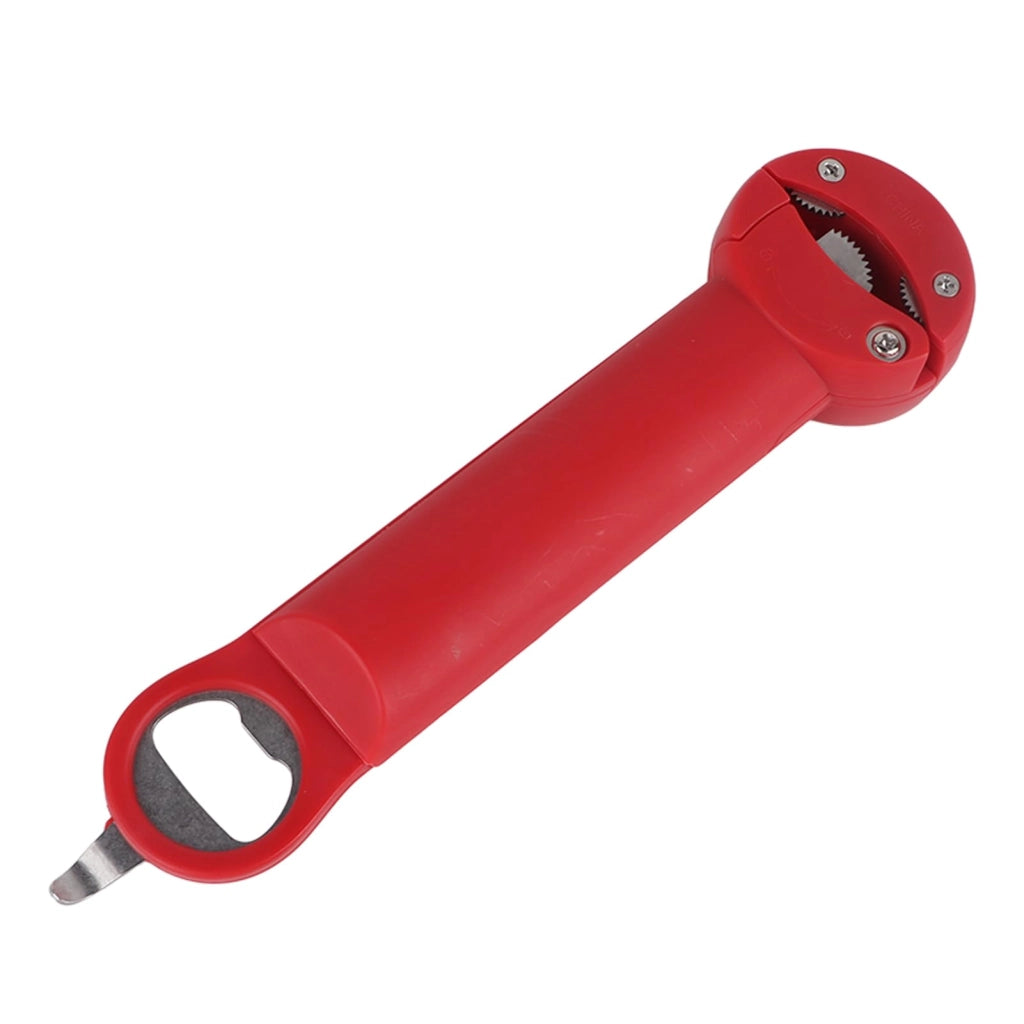 Apribottiglie retrattile in acciaio inossidabile, 3-in-1, colore rosso
