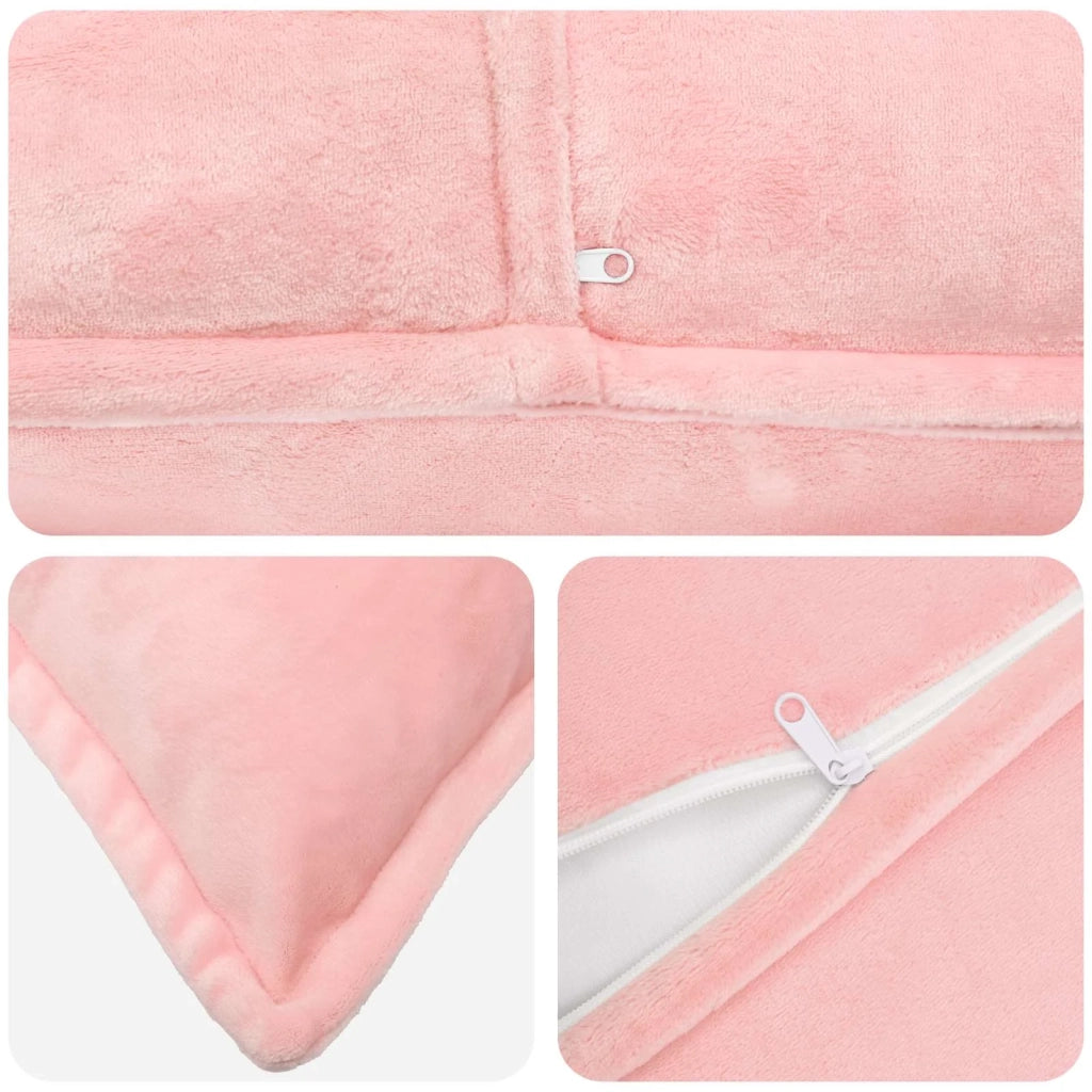 Federa 2 pz HOUTEN Rosa 45 x 45 cm Flanella 918886