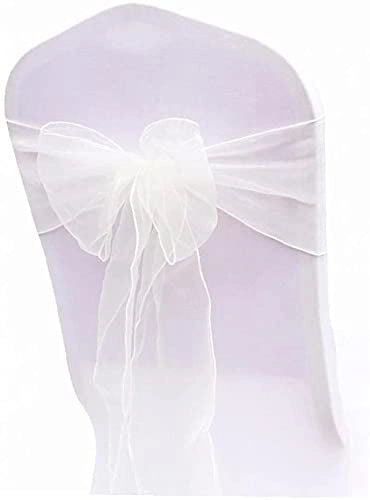 10 nastri in organza per sedie, 18x275 cm, ideali per matrimoni e feste