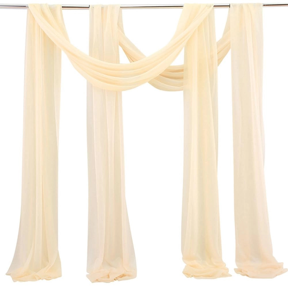 Tenda in tulle per arco nuziale, 75x300 cm, color champagne