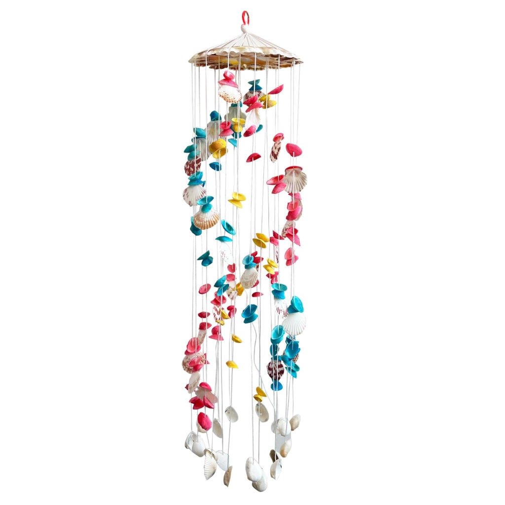 Mobile a vento a forma di conchiglia, stile nautico, 95 cm, ideale per balcone e giardino