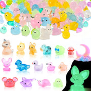 100 mini-figure in resina, rappresentanti creature marine luminose, per la decorazione