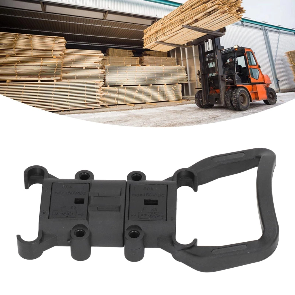 Connettore rapido per batteria di carrello elevatore 80A, conforme alla norma UL94 V0, realizzato in plastica/rame