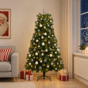 Albero di Natale artificiale con rami snodati e palline 180 cm 3467307