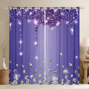 Tende oscuranti, set da 2, 132x160 cm, passanti argentati, design moderno