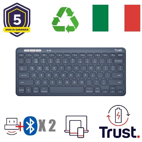 TASTIERA WIRELESS COMPACT TRUST BLUE