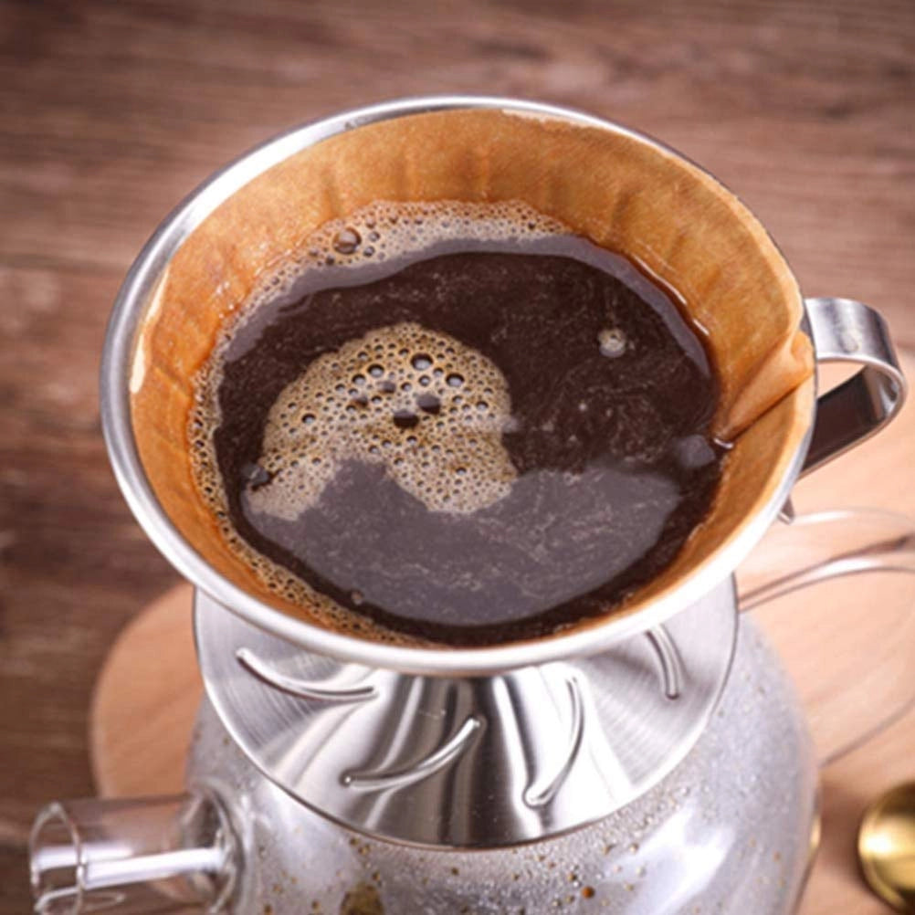 Tazza filtro in acciaio inossidabile, filtro per caffè riutilizzabile, forma conica